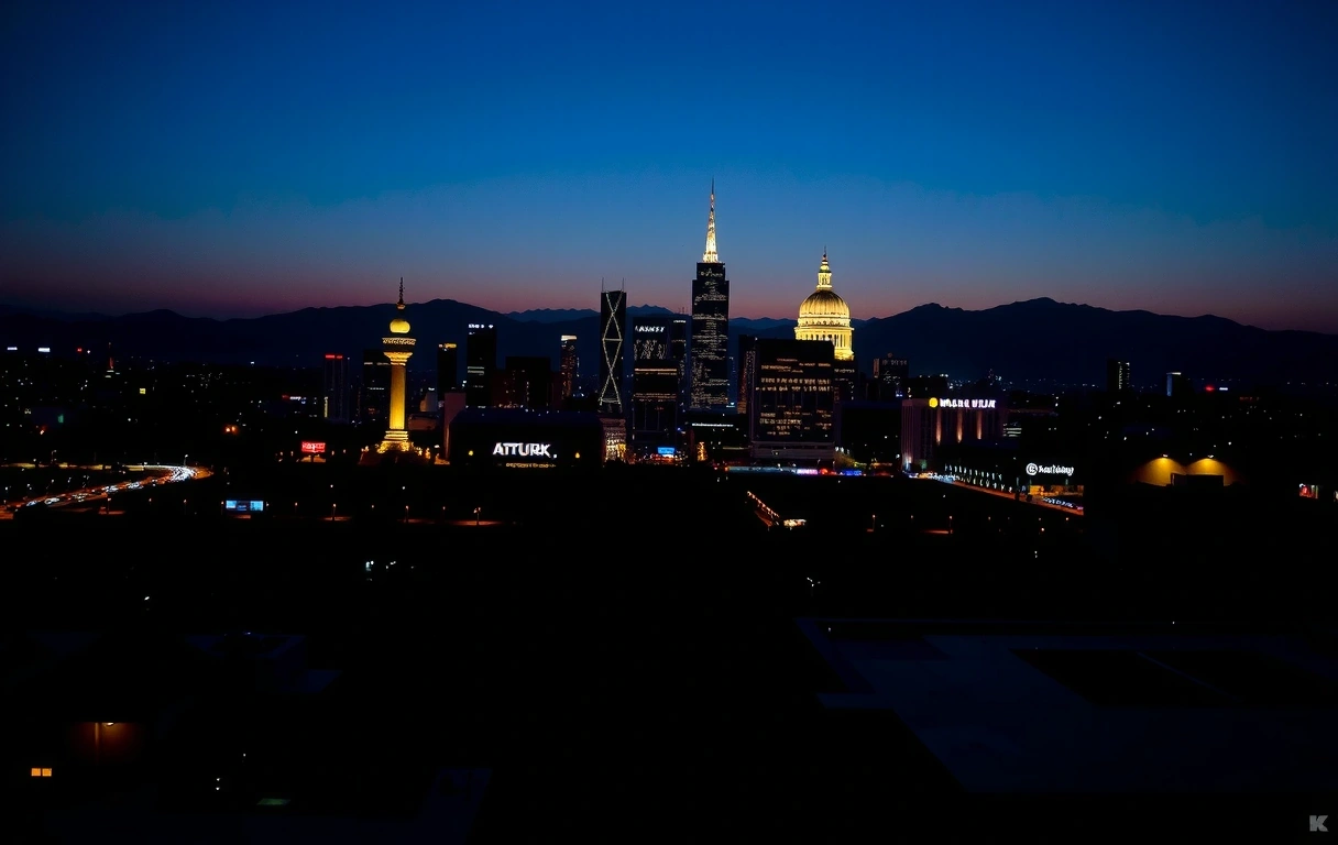 Ankara skyline at dusk