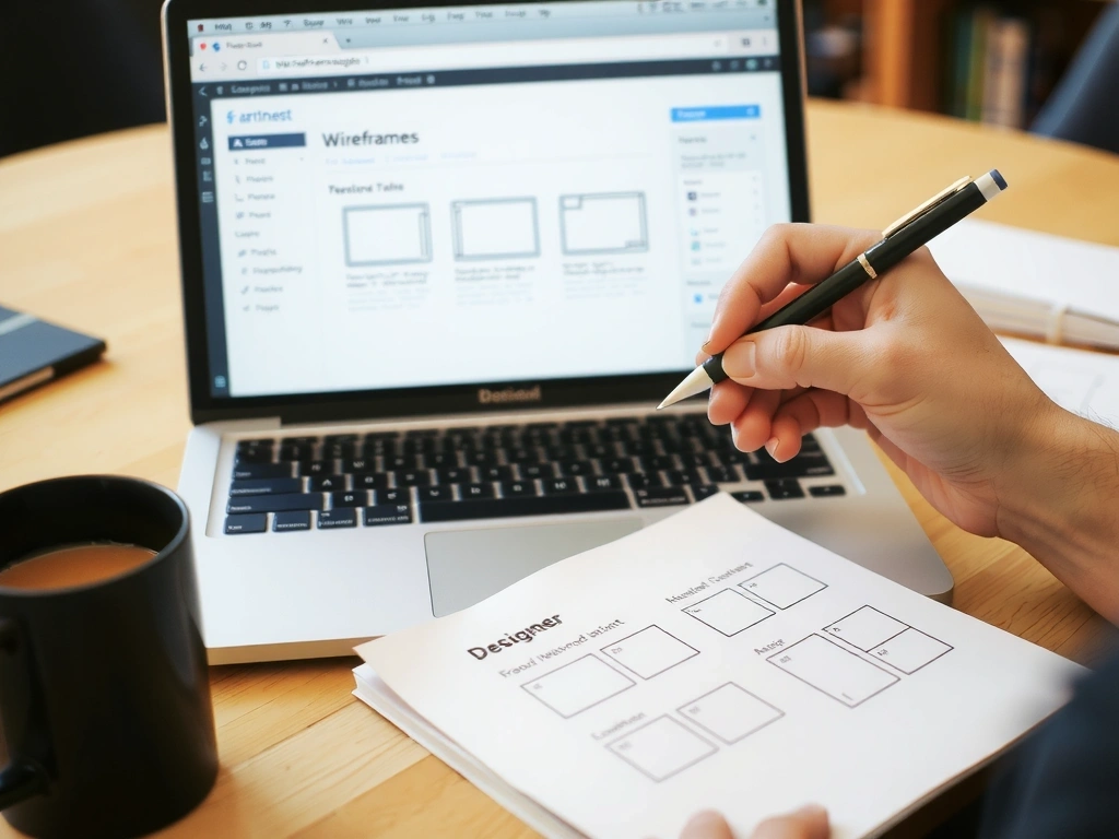 Designer working on project brief