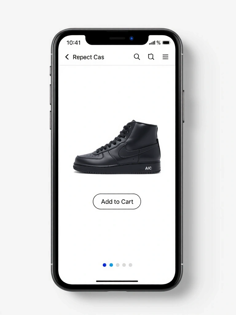 Aether E-commerce Mobile View