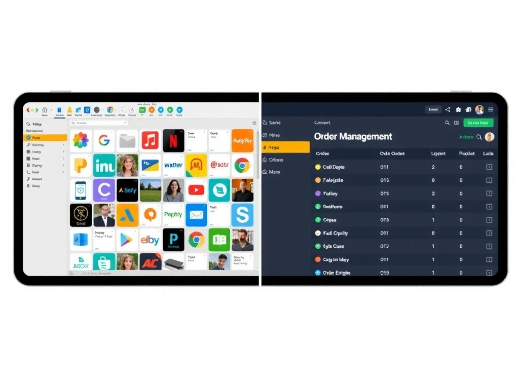 Comparison of legacy software and modern dashboard
